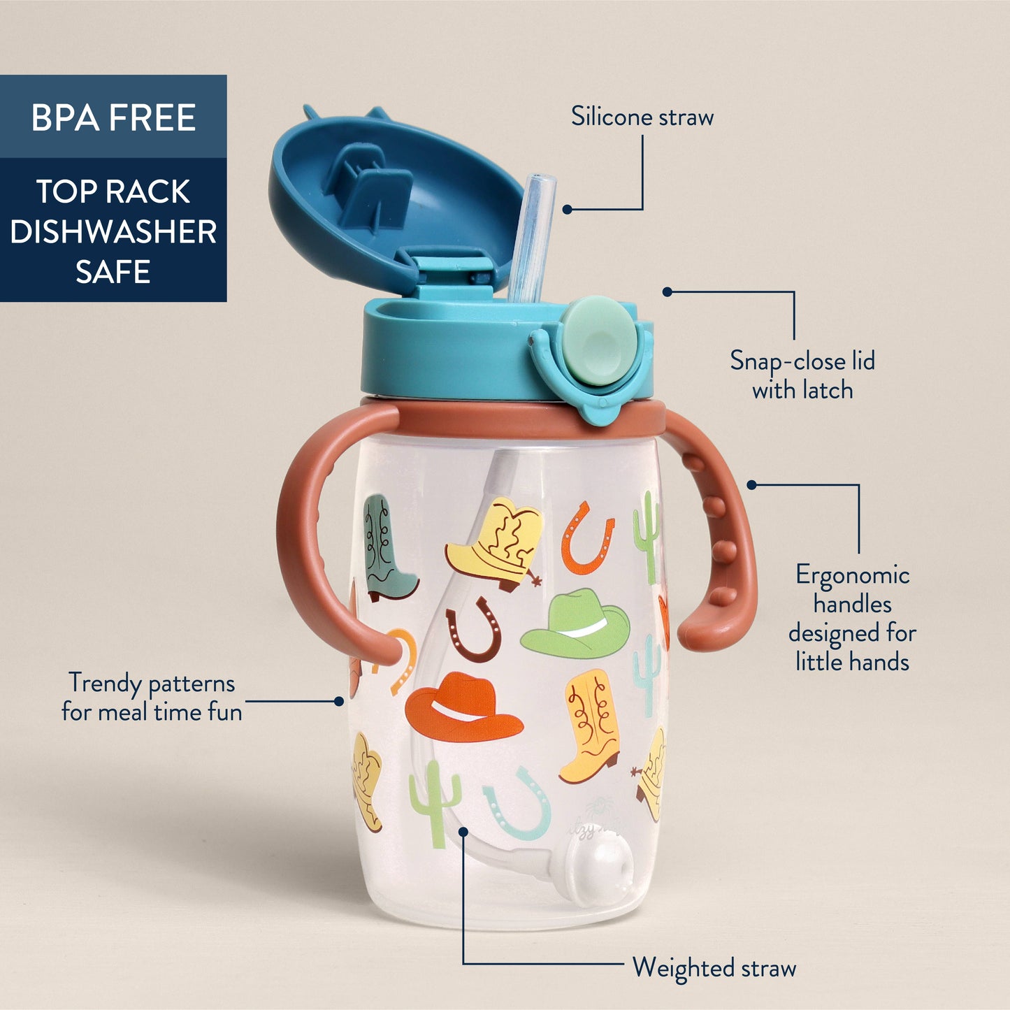 Itzy Sips™ Straw Cup With Snap-Close Lid