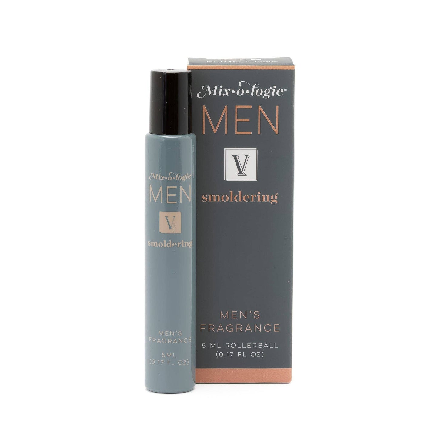 Men's V (smoldering) Cologne Oil Rollerball, 5ml (0.17 fl oz), alcohol-free, long-lasting men's fragrance.