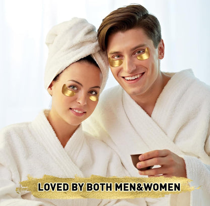 Crystal Collagen Gold Powder Eye Masks target dark circles and fine lines. Available in standard and large sizes.