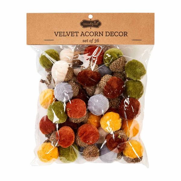 Velvet Tiny Acorn Decor