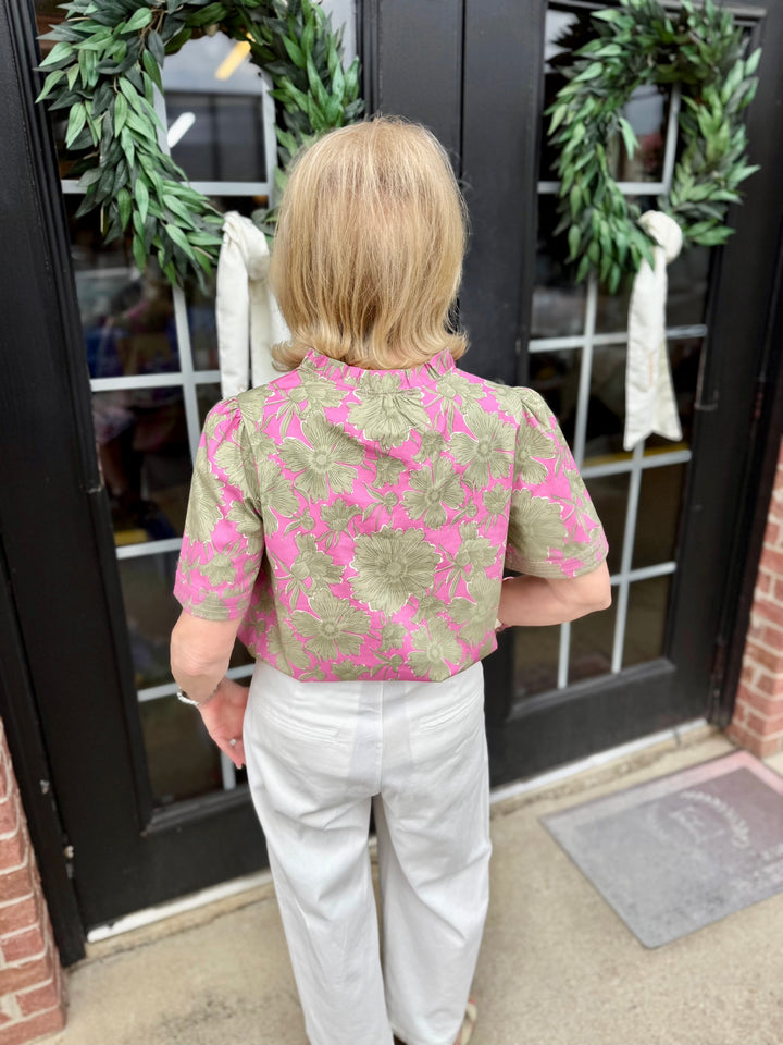 Ramona Garden District Green Top available in sizes XS–XL.