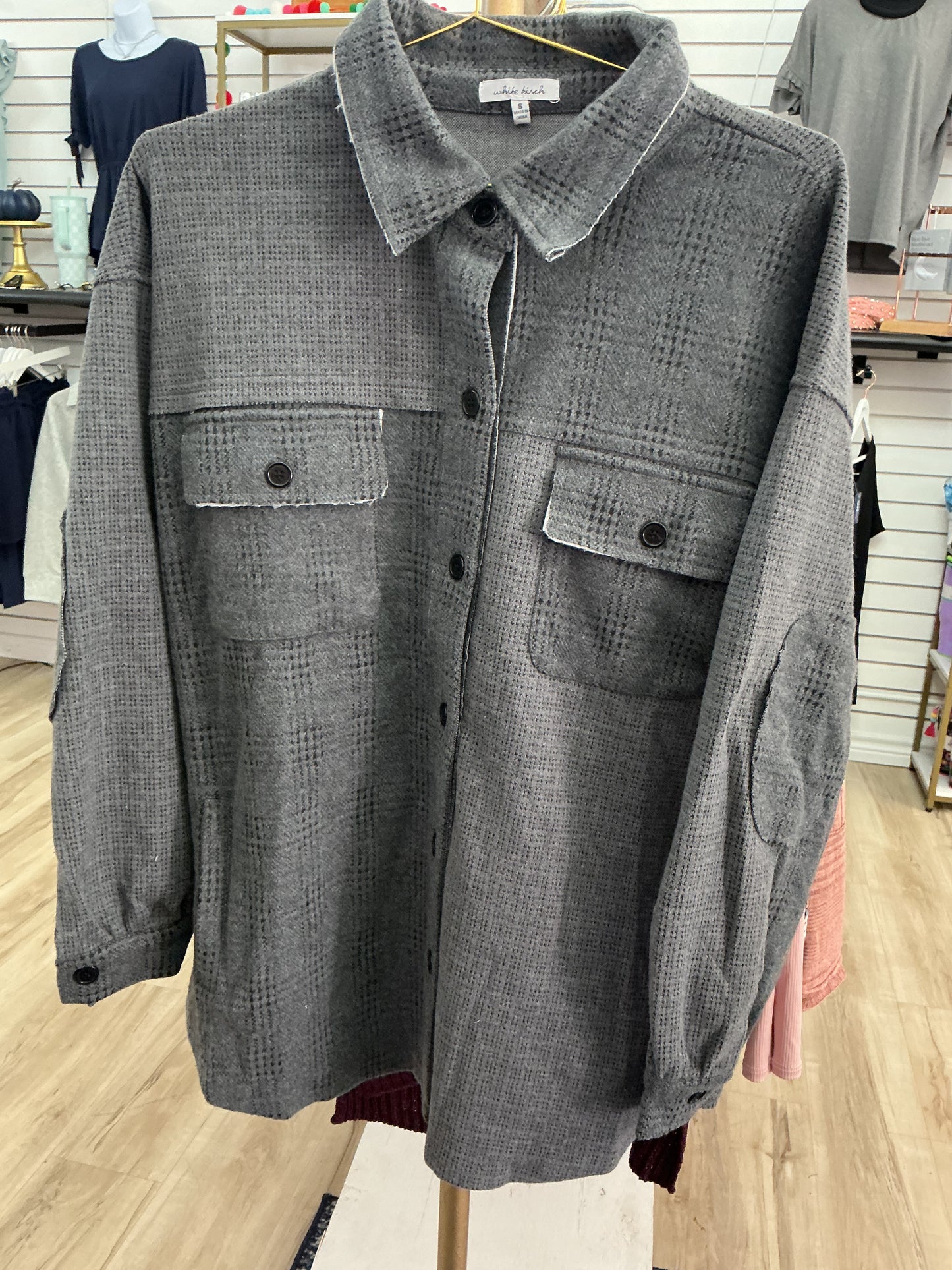 Dark Grey Button Up Jacket