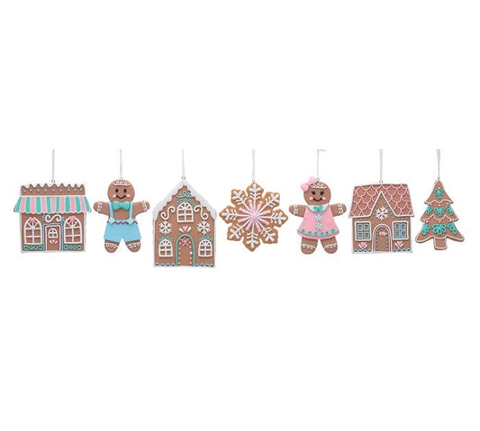 Clay Dough Pastel Gingerbread Ornament