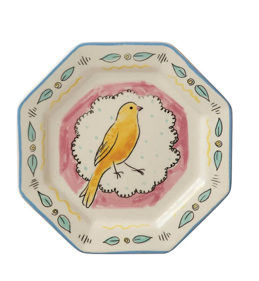 Decorative Ceramic Plate with Bird