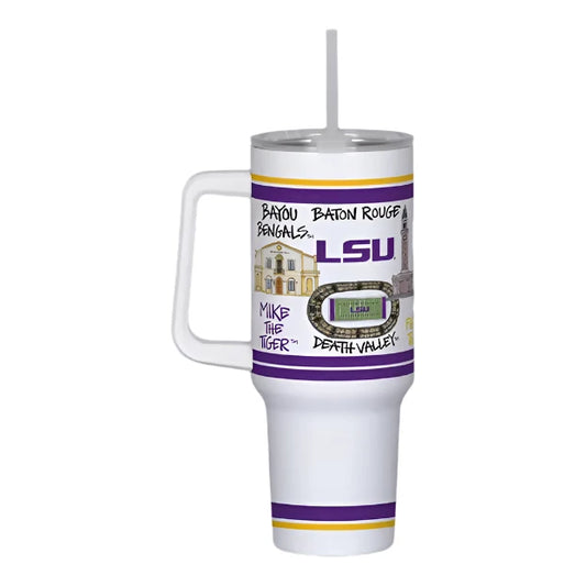 LSU 40oz Tumbler w/ Handle