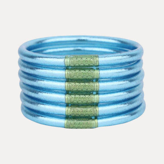 Azure All Weather Bangles® Set of 6 | Serenity Prayer