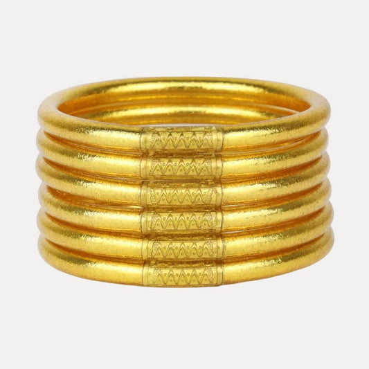 Gold All Weather Bangles® Set of 6 | Serenity Prayer