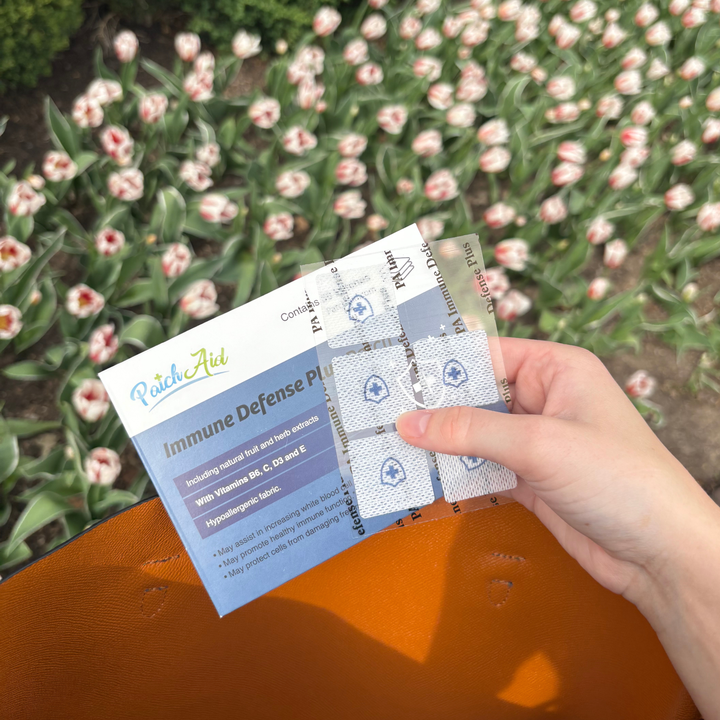 Immune Defense Plus Patch - Immune Support with Zinc &amp; C, D, available in 1-pack size, shown with several patches.
