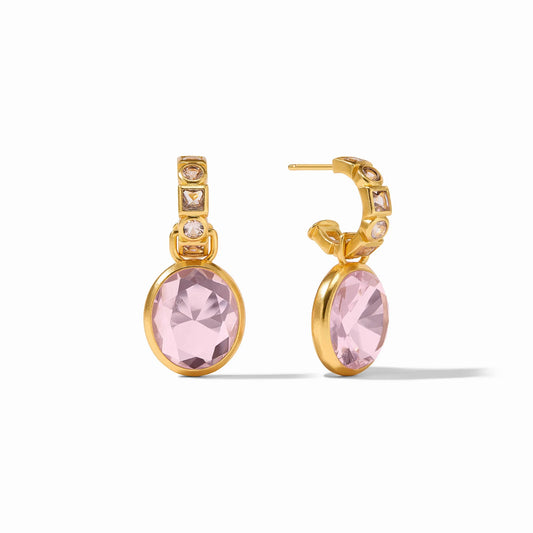 Jolie Hoop & Charm Earrings Rose