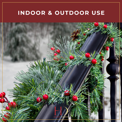 GarlandTies™, 10 Pack - Noble Pine with Berries - 14 inch