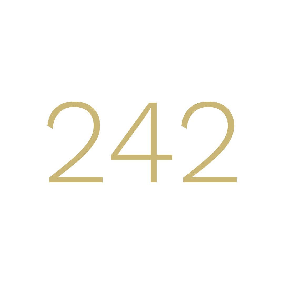 Light gold “242” evokes the CHIC - Clear Stone Necklace (multi) NK890; available in multiple sizes.