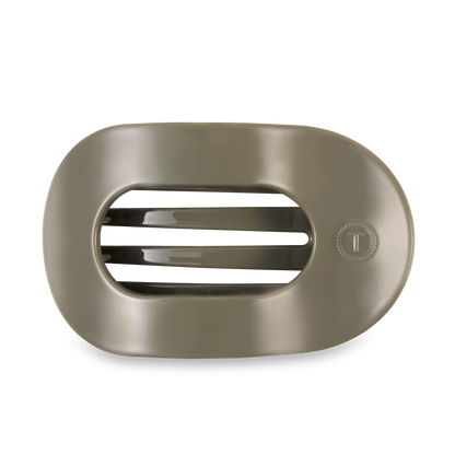Olive-green rectangular plastic soap dish with rounded edges and three center drainage slots. Available in multiple sizes.