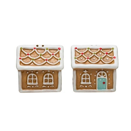 Ceramic Gingerbread House Salt & Pepper Shaker