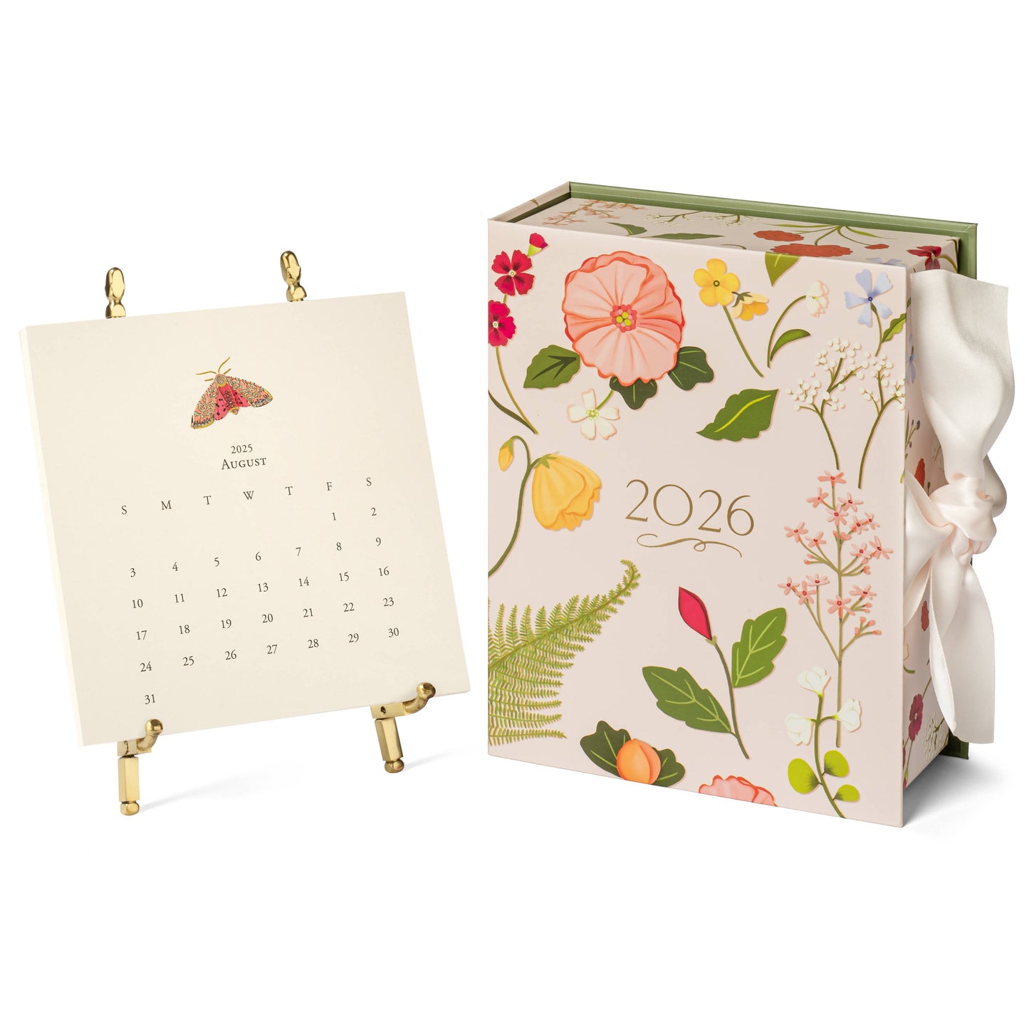 2026 Classic Desk Calendar: Gold Easel