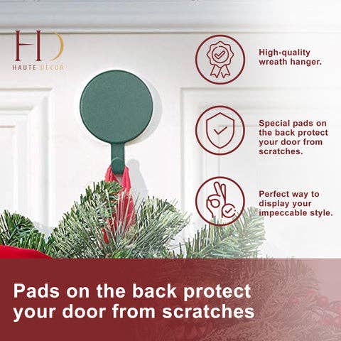 Attract® Magnetic Hanger, 2 Pack - Green, featuring protective padding.
