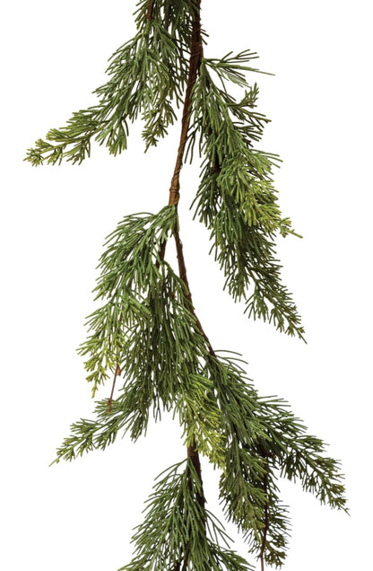 Faux Cedar Garland 72”L x 8”H