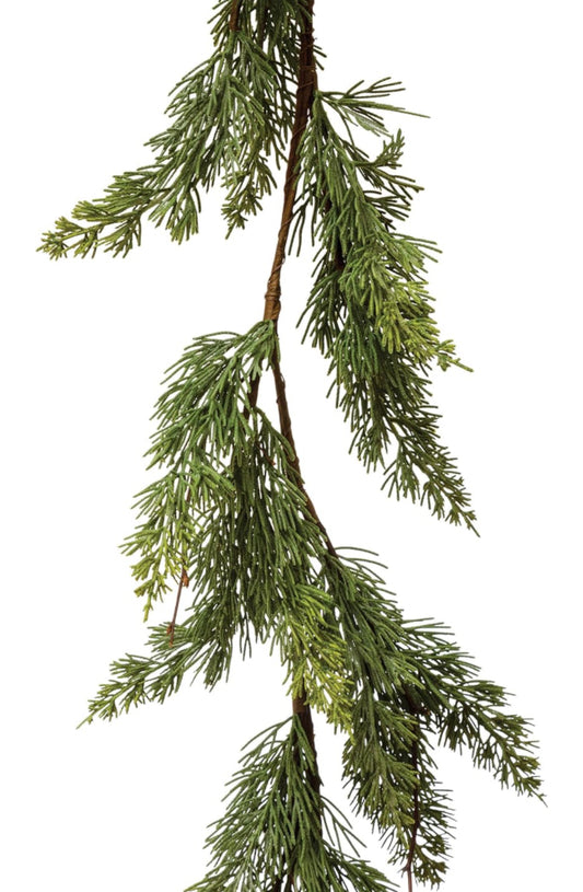 Faux Cedar Garland 72”L x 8”H