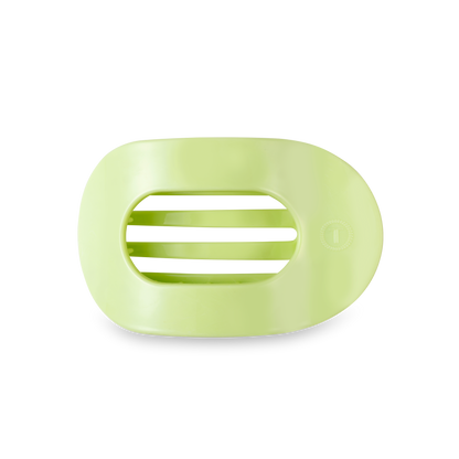 Light green oval soap dish with three drainage slits. Available in small and large sizes.