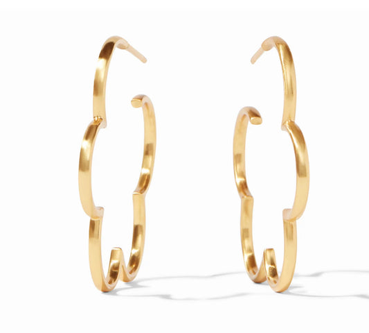 Gardenia Hoop Earrings