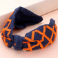 Game Day Seed Beaded Check Knot Headband