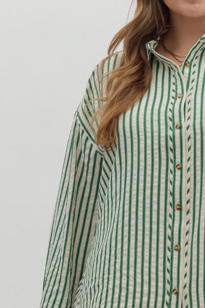 Trish Striped Button Down Shirt