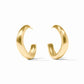 Julie Vos Wave Hoop earrings: chunky 24K gold-plated hoops with a smooth, shiny finish. Available in small, medium, large.