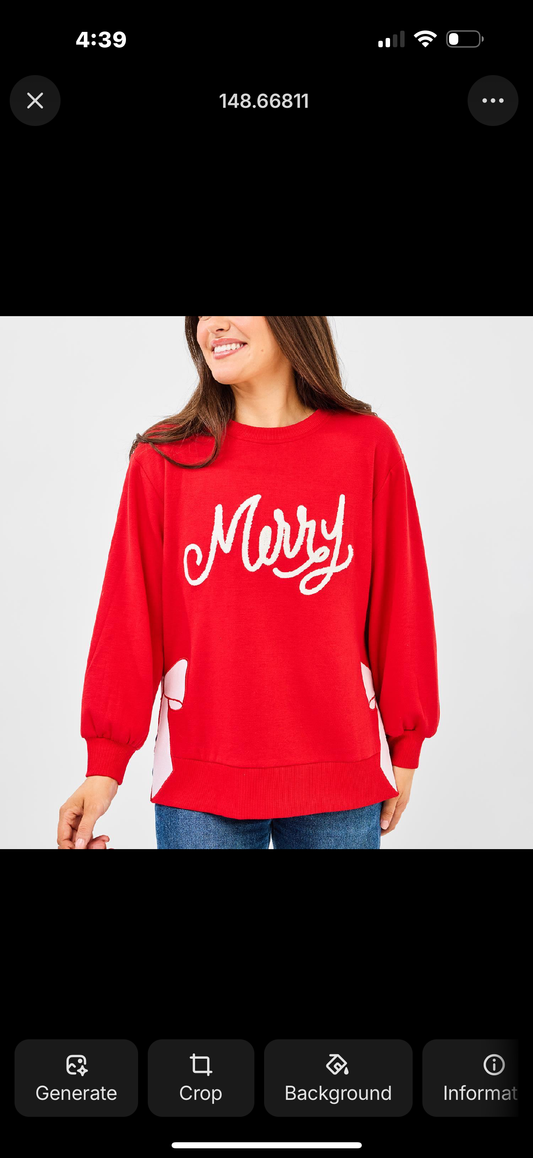 Lakelyn Merry Bow Sweatshirt