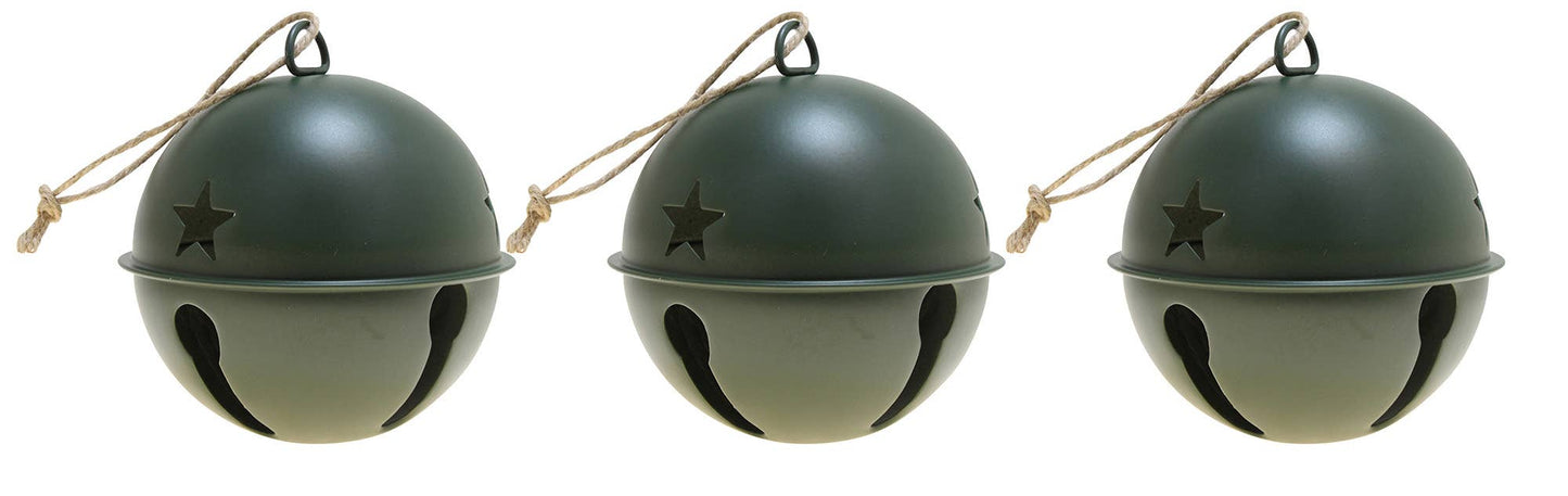 Jingle Bell Ornaments (Green) - 3 Pack