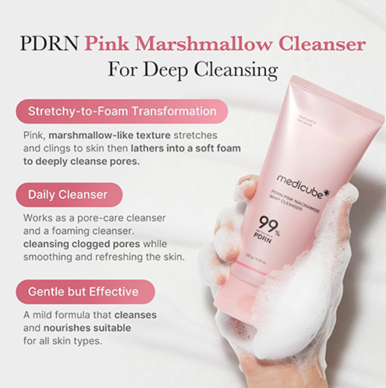 MEDICUBE PDRN Pink Niacinamide Whip Cleanser