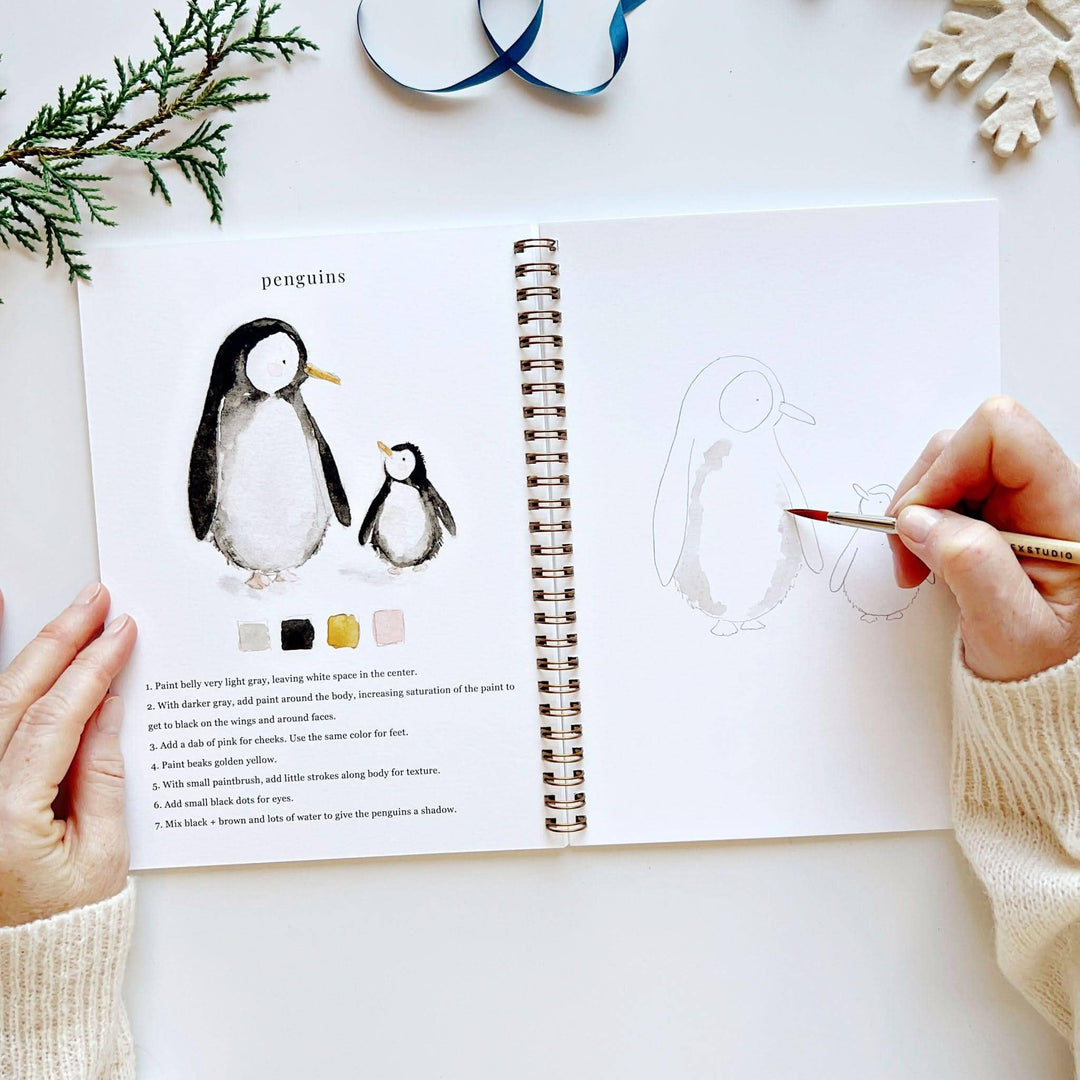 Winter watercolor workbook.