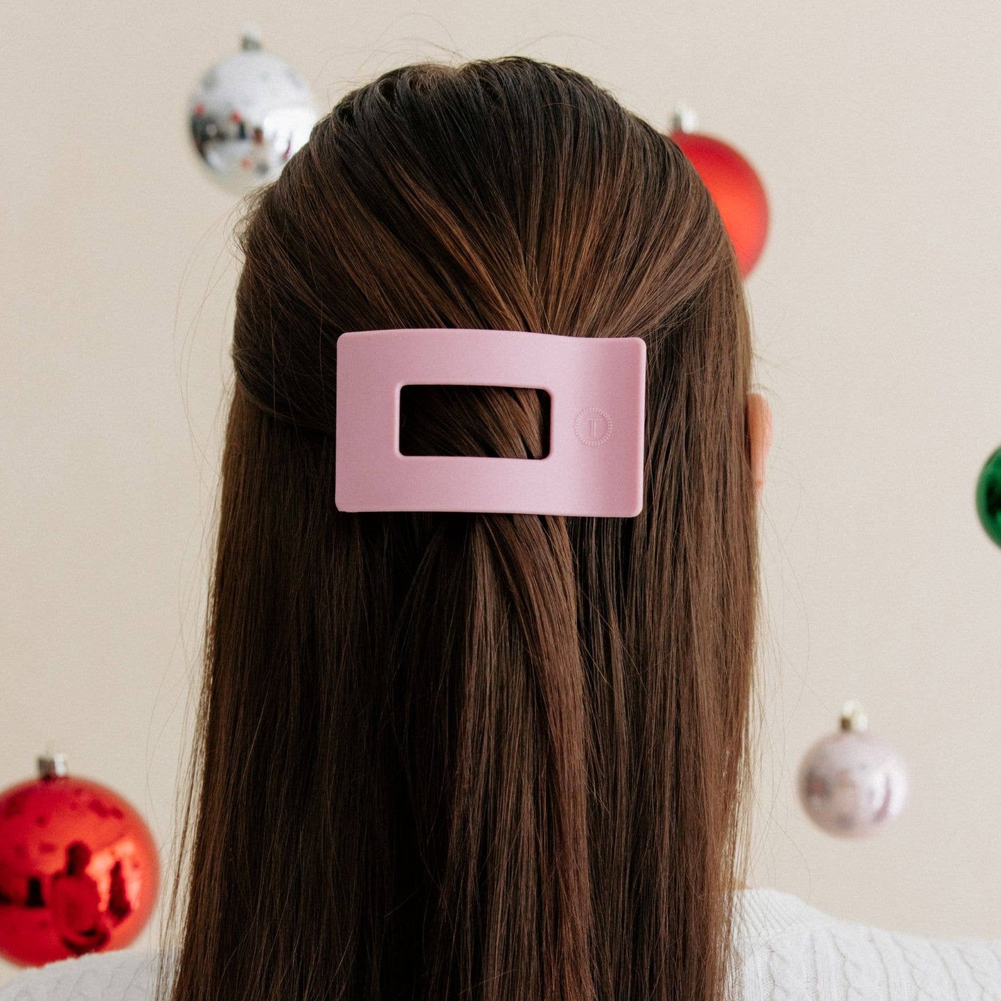 Flat Rectangle Hair Clip | Merry Pinkmas