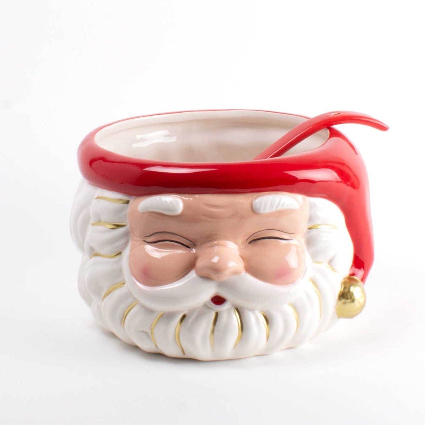 Red Santa Punch Bowl & Ladle