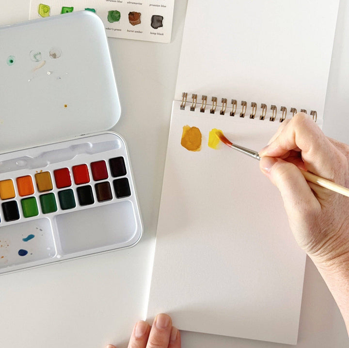 Spiral watercolor paper pad. Available in various sizes.