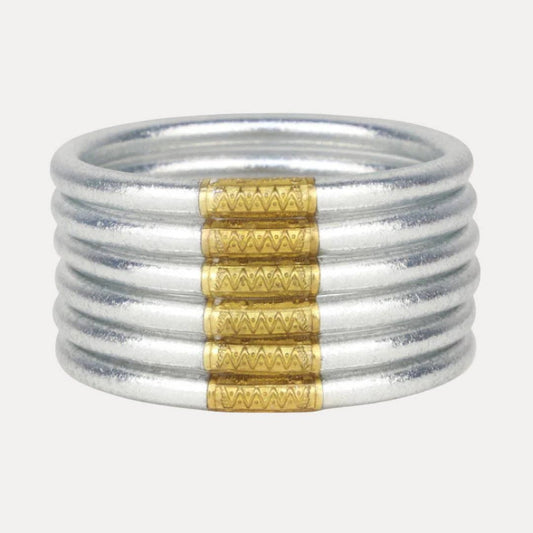 Silver All Weather Bangles® Set of 6 | Serenity Prayer