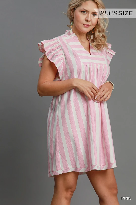 Bridget Striped V-Neck Dress