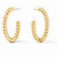 The Nassau Hoop earrings feature an elegant twisted, rope-like design. Available in small, medium, and large sizes.