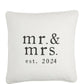 Mr. & Mrs. Est. 2024 Pillows