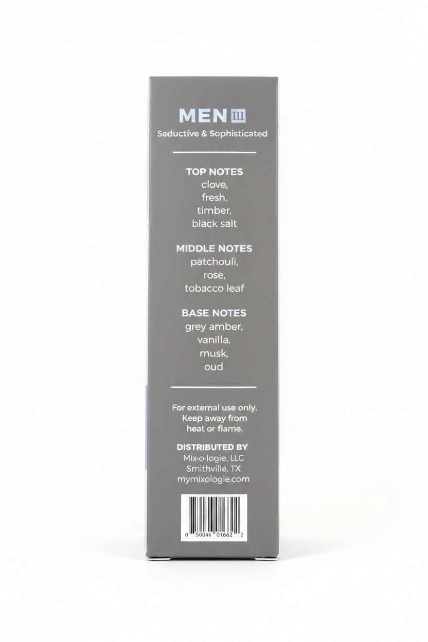 Cologne Spray (8ml), alcohol-based, features clove, timber, black salt, patchouli, rose, musk & oud for a long-lasting scent.