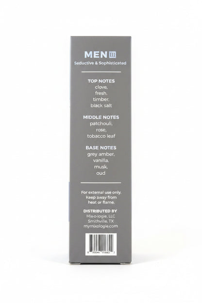 Cologne Spray (8ml), alcohol-based, features clove, timber, black salt, patchouli, rose, musk & oud for a long-lasting scent.