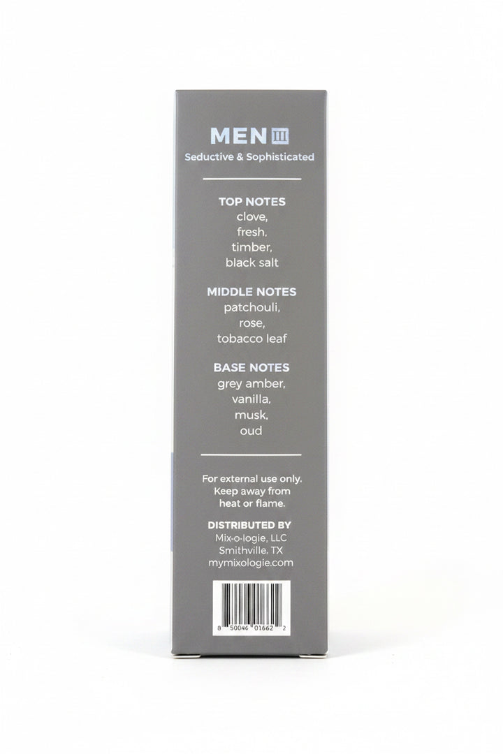 Cologne Spray (8ml), alcohol-based, features clove, timber, black salt, patchouli, rose, musk &amp; oud for a long-lasting scent.
