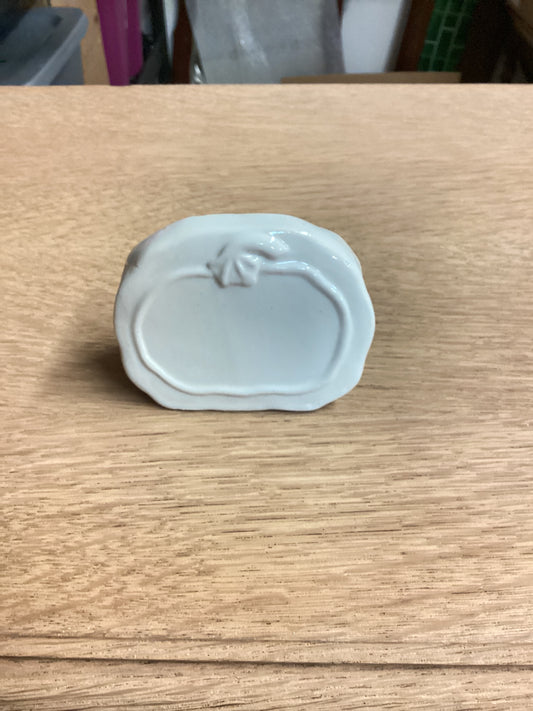 White Pumpkin Ceramic Place Card