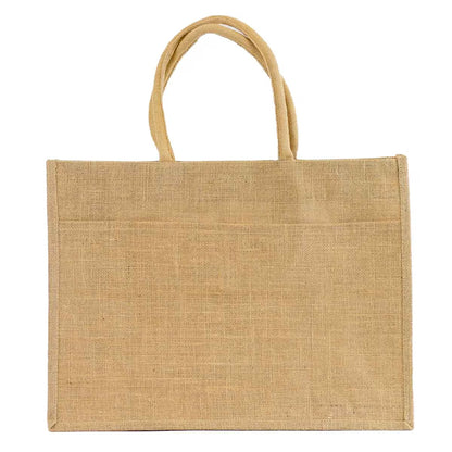 Jute Pocket Natural Tote Bag