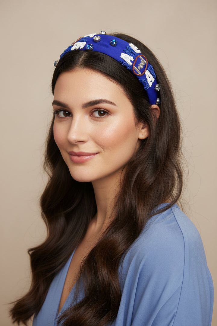 Game Day Headband with bold design. Available in sizes S, M, L.