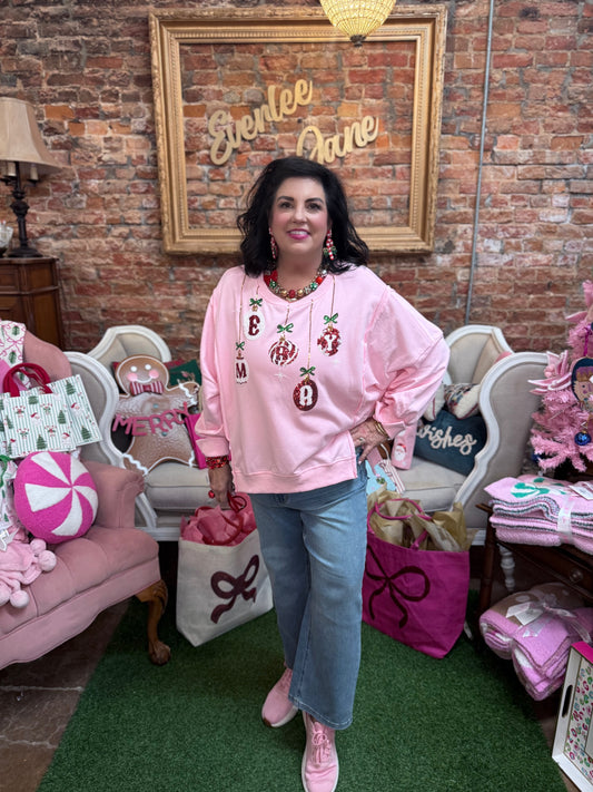 Ornament Sequin Christmas Sweatshirt