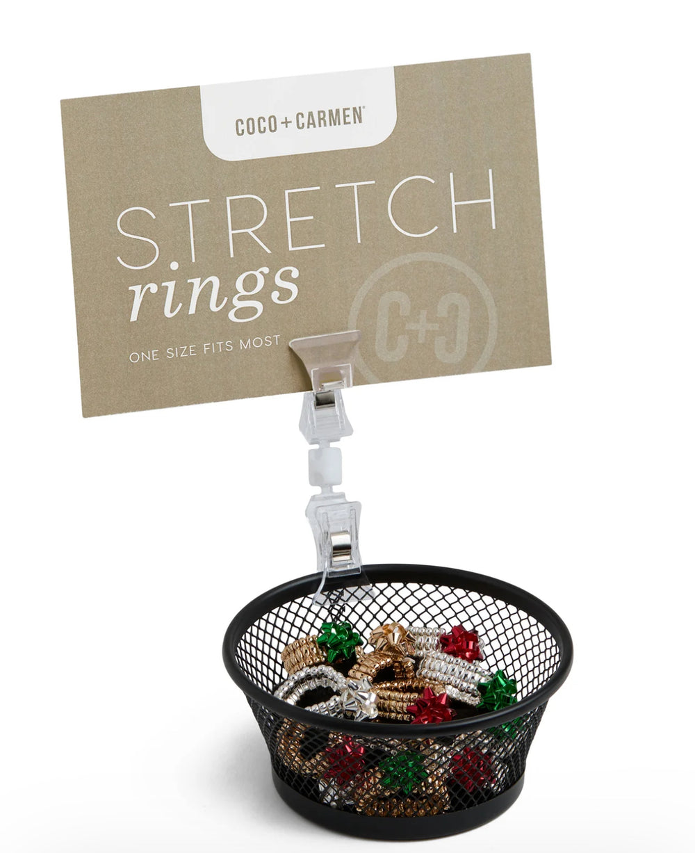 Gift Bow Stretch rings, one size fits most.