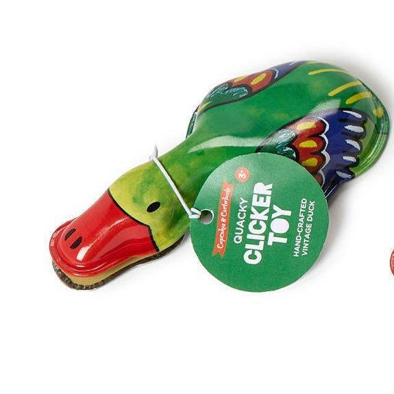 Quacks Hand Crafted Duck Vintage Clicker Toy