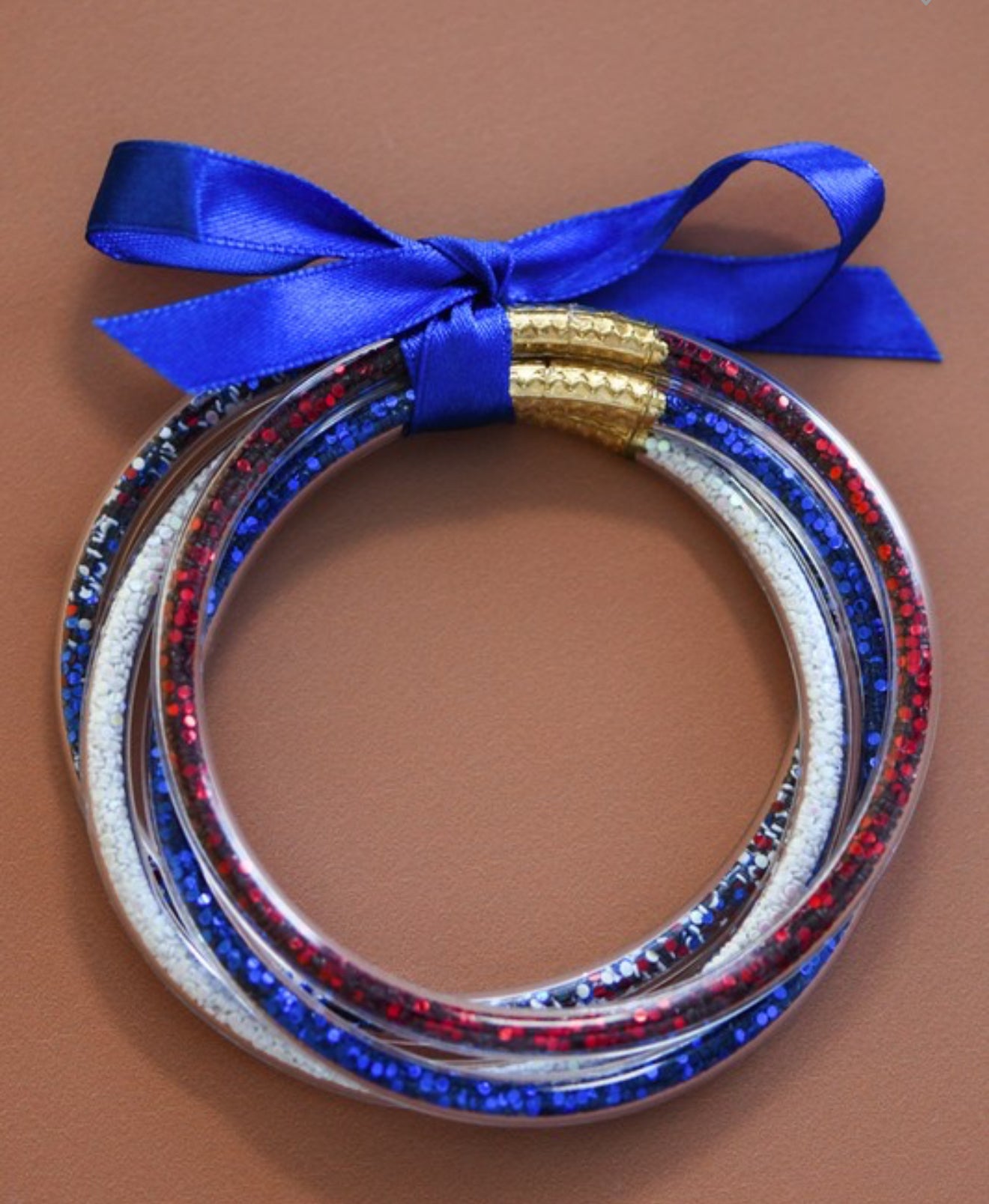Jelly Glitter Foil Bangle Set