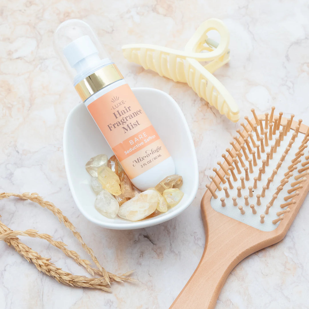 Mix O Logie Hair Fragrance Mist | Bare bottle for long-lasting, alcohol-free scent. Available in 100ml and 250ml sizes.