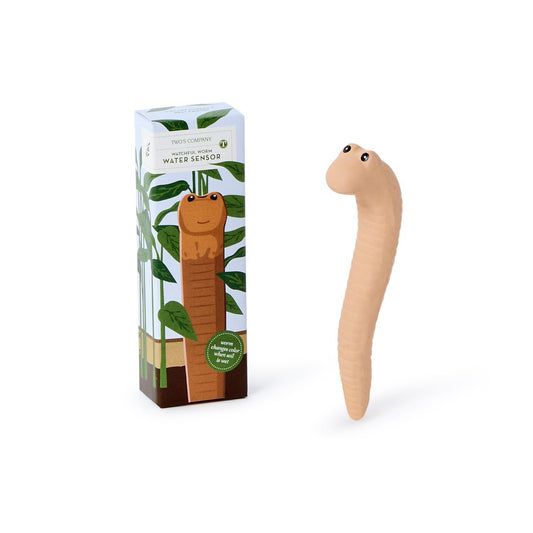 Terracotta Water Worm Plant Sensor, worm-shaped. Available sizes: small, medium, large.