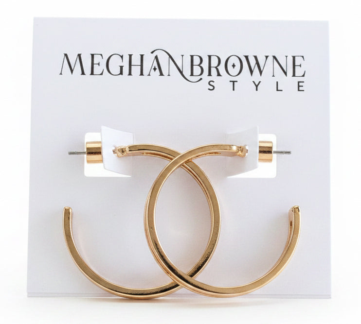 Vogue Gold Earrings available in multiple sizes.